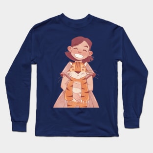 Girl and tiger friendship Long Sleeve T-Shirt